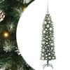 vidaXL Umel&yacute; chud&yacute; vianočn&yacute; strom Zelen&aacute; a biela 120 cm