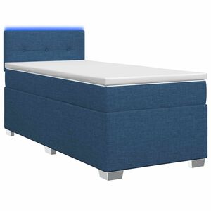 vidaXL Posteľ s boxspringom a matracom a LED Modr&aacute; 80 x 200 cm L&aacute;tka