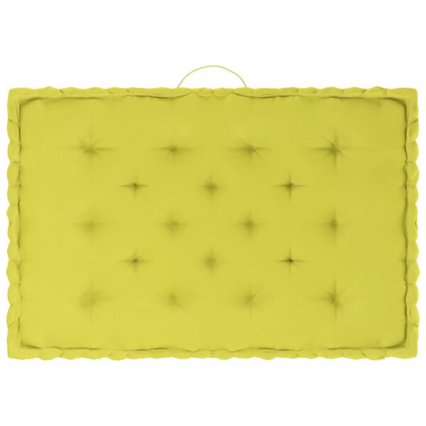 vidaXL Podlahov&eacute; podložky na paletov&yacute; n&aacute;bytok 3 ks jablkovo-zelen&eacute; bavlna