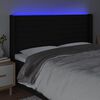 vidaXL Čelo postele s LED čierne 163x16x118/128 cm l&aacute;tka