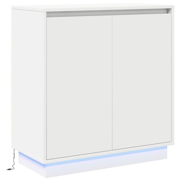 vidaXL LED komoda s poličkou Biela 71 x 34,5 x 75 cm Kompozitn&eacute; drevo