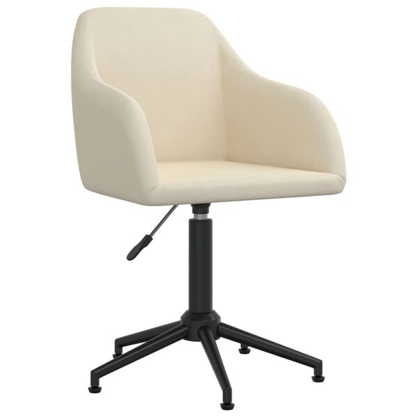 vidaXL Otočn&eacute; jed&aacute;lensk&eacute; stoličky 4 ks kr&eacute;mov&eacute; zamatov&eacute;