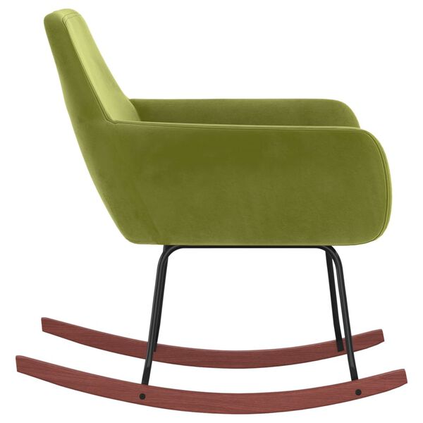 vidaXL Hojdacie kreslo bledozelen&eacute; zamatov&eacute;