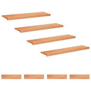 vidaXL N&aacute;&scaron;ľapy na schody 8 ks 120 x 30 x 2 cm Lak Mas&iacute;vne bukov&eacute; drevo