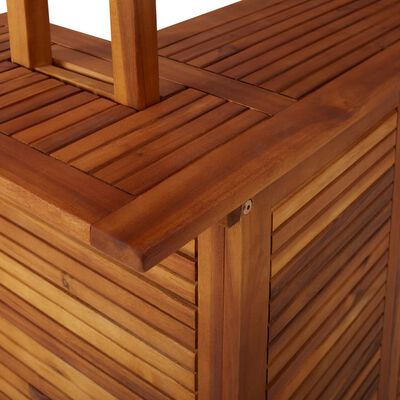 vidaXL Vonkajší barový stôl 113x106x217 cm masívne akáciové drevo