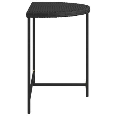vidaXL Záhradný stôl čierny 80x50x75 cm polyratan