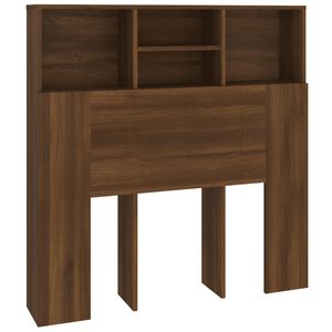 vidaXL Čelo postele so skrinkou hned&yacute; dub 100x19x103,5 cm