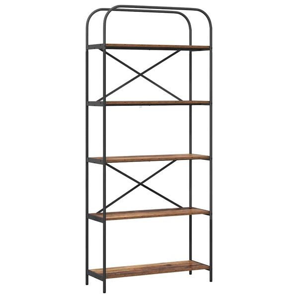 vidaXL Reg&aacute;l na knihy Star&eacute; drevo 80 x 30 x 183 cm Kompozitn&eacute; drevo