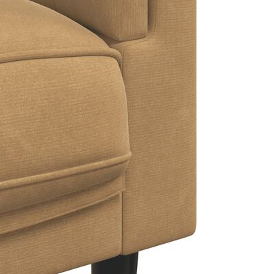 vidaXL 2-dielna sedacia súprava s vankúšmi hnedá zamat