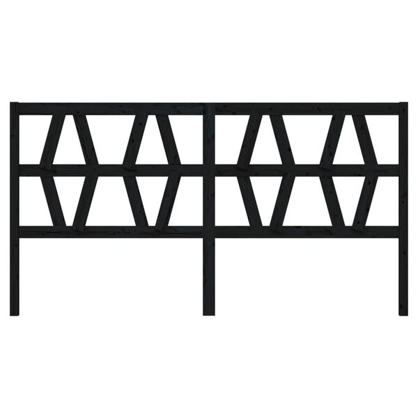 vidaXL Čelo postele čierne 206x4x100 cm mas&iacute;vna borovica