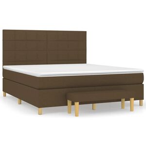 vidaXL Boxspring posteľ s matracom tmavohned&aacute; 180x200 cm l&aacute;tka