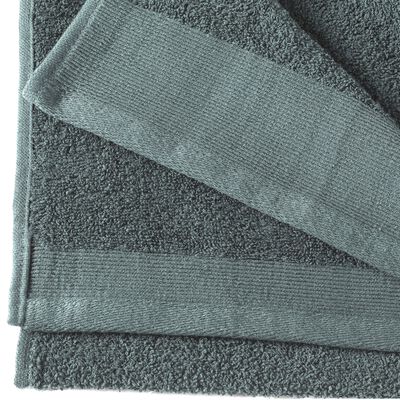 vidaXL Sprchové uteráky 5 ks zelené 70x140 cm bavlnené 450 g/m2