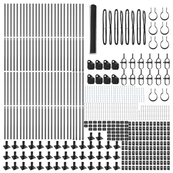 vidaXL Plot s stĺpmi Sivá 1.2 x 100 m Ocel potiahnutá PVC