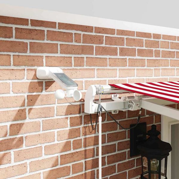 vidaXL Zatemniteľn&aacute; mark&iacute;za Červen&aacute; a Biela 500 &times; 350 cm