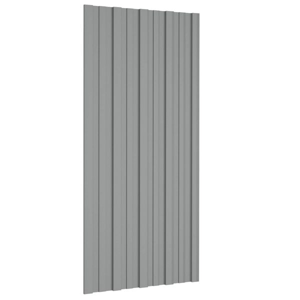 vidaXL Stre&scaron;n&yacute; panel 36 pcs Biely 100 x 45 cm Pozinkovan&aacute; oceľ