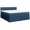 vidaXL Posteľn&yacute; r&aacute;m boxspring s matracom modr&yacute; 180x200 cm l&aacute;tka