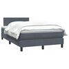 vidaXL Posteľn&yacute; r&aacute;m boxspring s matracom tmavosiv&yacute; 120x210 cm zamat