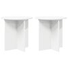 vidaXL Stojan na rastliny 2 pcs Biela &Oslash;40 x 40 cm Kompozitn&eacute; drevo