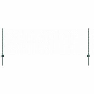 vidaXL Hexagon&aacute;lny plot s stĺpom 50 x 0,8 m PVC potiahnut&aacute; oceľ Zelen&aacute;