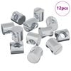 vidaXL Z&aacute;tky 12 pcs Strieborn&aacute; M6 x 12 mm (Priemer z&aacute;vitu x H) Kov