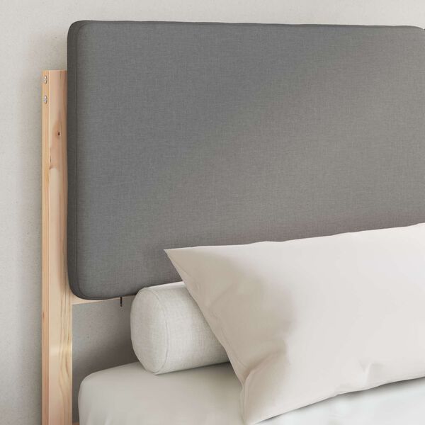 vidaXL R&aacute;m postele s čal&uacute;nen&yacute;m čelom Svetlosiv&aacute; 140 x 200 cm