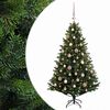vidaXL Umel&yacute; vianočn&yacute; stromček s vianočn&yacute;mi guľami 120 cm 150 LED