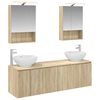 vidaXL Set kabinetov do k&uacute;peľne 5 pcs Dub sonoma Kompozitn&eacute; drevo