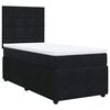 vidaXL Posteľn&yacute; r&aacute;m boxspring s matracom čierny 90x200 cm zamat