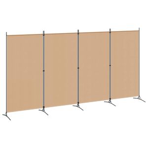 vidaXL 4-panelov&yacute; rozdeľovač miestnosti B&eacute;žov&aacute; 346 x 180 cm L&aacute;tka