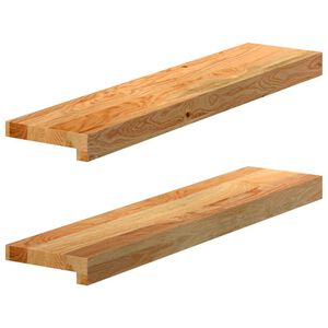 vidaXL Okenn&yacute; parapet 2 ks svetlohned&aacute; 70x15x2 cm dubov&yacute; mas&iacute;v