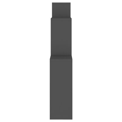 vidaXL Nástenná polica, kocka, sivá 80x15x78,5 cm, kompozitné drevo
