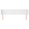 vidaXL Čelo postele so z&aacute;hybmi biely 183x23x78/88 cm umel&aacute; koža