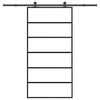 vidaXL Posuvn&eacute; dvere s kovan&iacute;m 102x205 cm ESG sklo a hlin&iacute;k