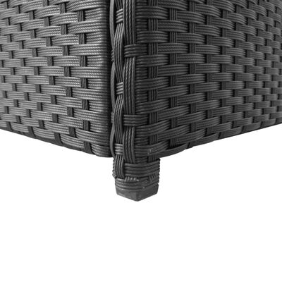 vidaXL Záhradný úložný box čierny 120x50x60 cm polyratanový