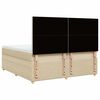 vidaXL Boxspring posteľ s matracom kr&eacute;mov&aacute; 200x200 cm l&aacute;tka