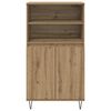 vidaXL Highboard Hned&aacute; 60 x 36 x 110 cm Kompozitn&eacute; drevo