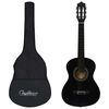 vidaXL Klasick&aacute; gitara pre začiatočn&iacute;kov deti s ta&scaron;kou čierna 1/2 34"