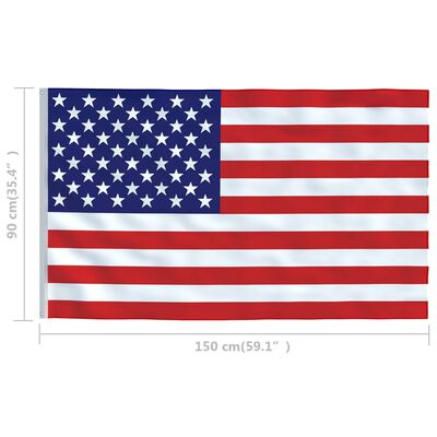 vidaXL Americká vlajka a stĺp 4 m hliníkový