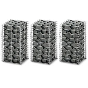 vidaXL S&uacute;prava gabi&oacute;nov 3 ks, pozinkovan&yacute; dr&ocirc;t 25x25x50 cm