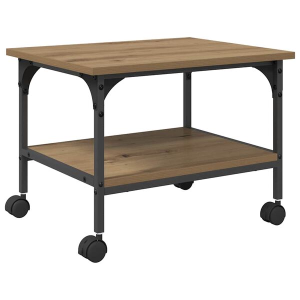 vidaXL Stojan na tlačiareň Remeseln&yacute; dub 50 x 40 x 38 cm