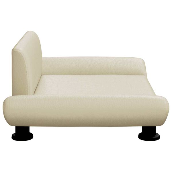 vidaXL Pelech pre psa krémový 70x45x28 cm umelá koža