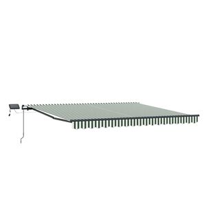 vidaXL Sklopn&aacute; mark&iacute;za Zelen&aacute; a biela 450 &times; 300 cm Tkanina a hlin&iacute;k