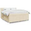 vidaXL Posteľn&yacute; r&aacute;m boxspring s matracom kr&eacute;mov&yacute; 180x200 cm l&aacute;tka