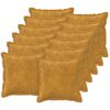 vidaXL Poťah na podložku 12 ks HOUTEN Žlt&aacute; 50 x 50 cm