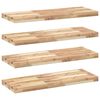vidaXL Pl&aacute;vaj&uacute;ce police 4 ks 100x30x4 cm neo&scaron;etren&eacute; mas&iacute;vne drevo ak&aacute;cia