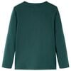 Detské tričko s dlhými rukávmi tmavoyelené 128