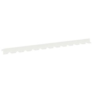 vidaXL Obrubn&iacute;k tr&aacute;vnika 10 pcs 102 x 4 x 4 cm Oceľ Biela