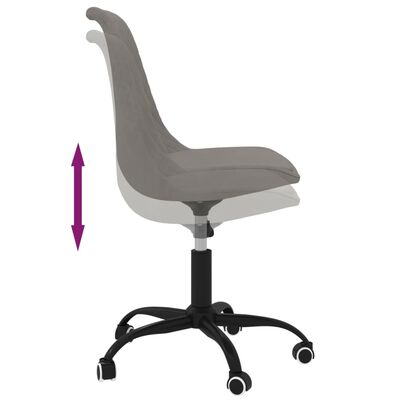 vidaXL Otočná kancelárska stolička bledosivá látková