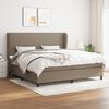 vidaXL Boxspring posteľ s matracom sivohned&yacute; 200x200 cm l&aacute;tka