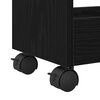 vidaXL Skrinkový s kolesom Čierny dub 60 x 22 x 79 cm Kompozitné drevo